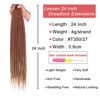 Picture of Leeven 40 Strands 24 Inch Synthetic Dreadlock Extensions Ombre Copper Red to Honey Blonde Single Ended Dread Extensions Handmade SE Thin Hippie Dreads 0.6 cm Soft Loc Extensions for Women Men