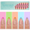 Picture of 150Pcs French Gel Nail Tips Almond, Vansiho French Tip Press on Nails, Medium Almond Nail Tips, Pre-French Tips Press on Nails, Acrylic Fake Nails for Nail Art DIY 15 Sizes