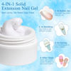 Picture of MIZHSE Solid Builder Gel, Non-Sticky White Sculpting Gel Hard Gel for Nails, 3D Nail Gel Building Gel Carving Gel Modeling Nail Extension Soak Off UV/LED Nail Art Salon Home DIY 15g (0.5 fl oz)