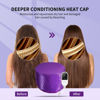 Picture of Thermal Steam Cap for Natural Hair Treatment: 10-Level Heating Cap for Deep Conditioning and Hair Steaming - Quick Heat-Up, Purple
