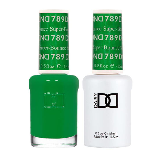 Picture of DND Gel Polish Set, Green Collection, UV/LED Gel Polish and Air Dry Nail Lacquer, Matching Chip-Free Polish Duo, 789 Super-bounce, 0.5 Fl Oz