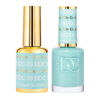 Picture of DND DC Gel Polish Set, Green Collection, UV/LED Gel Polish and Air Dry Nail Lacquer, Matching Chip-Free Polish Duo, 033 Nile Green, 0.5 Fl Oz