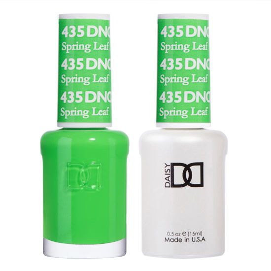Picture of DND Gel Polish Set, Green Collection, UV/LED Gel Polish and Air Dry Nail Lacquer, Matching Chip-Free Polish Duo, 435 Spring Leaf, 0.5 Fl Oz