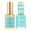 Picture of DND DC Gel Polish Set, Green Collection, UV/LED Gel Polish and Air Dry Nail Lacquer, Matching Chip-Free Polish Duo, 034 Mint Green, 0.5 Fl Oz