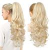 Picture of REECHO Ponytail Extension, 24" Claw Clip in Long Curly Wavy Ponytail Hair Extension Jaw Clip on Pony Tails Hairpiece for Women - Dirty Blonde