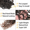 Picture of Goddess Locs Crochet Hair 18 Inch 8 Packs Faux Locs Crochet Hair for Women Pre Looped Crochet Boho Goddess Faux Locs Crotchet Hair with Curly Ends (18 Inch 8 Packs, #T30)