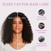 Picture of Fittia Satin Hair Bonnet for Sleeping, Silky No Frizzy for Curls Care, Adjustable Strap for Non-Slip, Dreadlocks Cap for Women&Men Light Purple