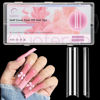 Picture of Clear No C Curve Nail Tips for Acrylic Nails Professional, 240Pcs 3XL Extra Long Tapered Square Straight Acrylic Nail Tips, Half Cover French Nail Extension False Nails for Manicure Nail Art 12 Sizes