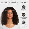 Picture of Fittia Satin Hair Bonnet for Sleeping, Silky No Frizzy for Curls Care, Adjustable Strap for Non-Slip, Dreadlocks Cap for Women&Men Grey