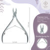 Picture of Professional Cuticle Cutter & Pusher Trimmer Manicure Tools with Double Spring- Perfect Nail Care Tool for Manicure & Pedicure Beauty at Home/Spa/Saloon (Silver)