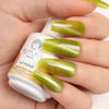 Picture of TUTUYU Lime Green Cat Eye Gel Nail Polish, 0.51 Fl Oz Crystal Glitter Holographic Cateye Magnetic Gel Polish for Manicure Salon or Nail Art Starter,Yellow Green Summer Fall Color Gel - GP0081