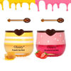 Picture of Bee Lip Balm Honey Pot, 2 PCS Strawberry & Honey Hydrating Prevention Dry and Cracked Lip Scrubs Exfoliator, Propolis Moisturizing Lip Sleep Mask Reduces Lip Lines, Lip Exfoliating Honey Bee Lip Mask
