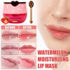 Picture of Bee Lip Balm Honey Pot, 2 PCS Strawberry & Honey Hydrating Prevention Dry and Cracked Lip Scrubs Exfoliator, Propolis Moisturizing Lip Sleep Mask Reduces Lip Lines, Lip Exfoliating Honey Bee Lip Mask