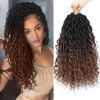 Picture of Col Bling Goddess Locs Crochet Hair 14 Inch 8 Packs Ombre Faux Locs Crochet Hair for Women Pre Looped Crochet Boho Goddess Faux Locs Crotchet Hair with Curly Ends #1B/4/30