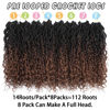 Picture of Col Bling Goddess Locs Crochet Hair 14 Inch 8 Packs Ombre Faux Locs Crochet Hair for Women Pre Looped Crochet Boho Goddess Faux Locs Crotchet Hair with Curly Ends #1B/4/30