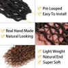 Picture of Col Bling Goddess Locs Crochet Hair 14 Inch 8 Packs Ombre Faux Locs Crochet Hair for Women Pre Looped Crochet Boho Goddess Faux Locs Crotchet Hair with Curly Ends #1B/4/30