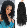 Picture of Col Bling 24 Inch 8 Packs Goddess Locs Crochet Hair Natural Looking, Bohemian River Goddess Crochet Braiding Hair Trendy & Edgy Faux Locs Crochet Hair Fashion for Women Kids (#1B)