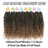 Picture of 12 Inch 8 Packs Goddess Locs Crochet Hair Faux Locs Crochet Hair for Women Pre Looped River Locs Crochet Hair with Curly Ends Synthetic (12 Inch 8 Packs, #1B/27)