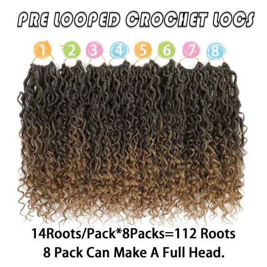 GetUSCart- 12 Inch 8 Packs Goddess Locs Crochet Hair Faux Locs Crochet ...