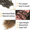 Picture of 12 Inch 8 Packs Goddess Locs Crochet Hair Faux Locs Crochet Hair for Women Pre Looped River Locs Crochet Hair with Curly Ends Synthetic (12 Inch 8 Packs, #1B/27)