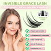 Picture of Fairy Lash Clusters Kit Manga Lash Extension Kit D Curl KEYYOU 144Pcs Eyelash Extension Kit Wispy Natural Invisible Band Lash Kit with Waterproof DIY Lash Extension Kit at Home(Fairy-D-8-18MIX)