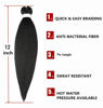 Picture of Braiding Hair Professional Pre-stretched Braiding Hair 12 Inch 8 Packs Natural Black Hair Extensions Easy Braid Synthetic Crochet Braiding Hair (12inch,#1B)
