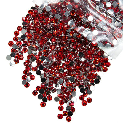 Picture of qiipii 2800PCS 4mm Crystal Red Resin Rhinestones for Crafting Siam Red Flatback Stones Bulk SS16 Non-Hotfix Ruby Red Diamonds Crystals Gems Charms for Nails Face Eyes Makeup Mugs Tumblers DIY Crafts