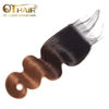 Picture of QTHAIR 12A 1B/4/30 Ombre Closure Body Wave 4x4 Transparent Color Swiss Lace Closure Brazilian Unprocessed Virgin Human Hair Dark Roots 3 Tone 1B/4/30 Body Wave Closure(14in)