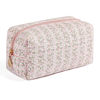 Picture of HHQQWZ Makeup Bag Travel Cosmetic Bag for Women Girls, Zipper Make Up Pouch, Floral Flowers Toiletry Organizer Makeup, Portable Storage Bag, Cosmetic Travel Cloth Bag (Pink)