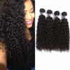Picture of Amella Hair Brazilian Virgin Curly Hair (14”16”18”20"400g) 4 Bundles Weave 8A 100% Unprocessed Brazilian Virgin Curly Hair Bundles Natural Black Color Brazilian Kinky Curly Hair Weave Bundles