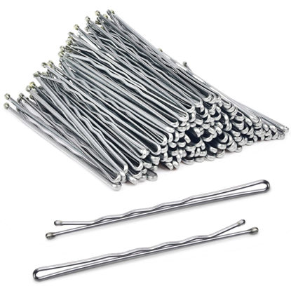 Picture of MORGLES Large Silver Bobby Pins for Gray Thick Hair, 2.75" Jumbo Hair Pins with Box 120PCS