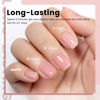 Picture of RARJSM Rubber Base Gel Nail Polish Pastel Pink Nude Skin Tone Rubber Base Gel for Nails Natural Nude Color French Manicure Brush on Extend Gel Builder Soak Off Curing Requires 15ml Salon Home DIY Use