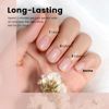 Picture of RARJSM Nude Gray Pink Rubber Base Gel Polish Skin Tone Jelly Rubber Base Gel for Nails Natural Clear Color French Manicure Brush on Extend Buidler Gel Soak Off Curing Requires 15ml Salon Home DIY Use