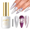 Picture of Imtiti Cat Eye Gel Nail Polish, 15ML Silver Holographic Glitter Cat Eye Gel Polish with Magnet UV LED Magnetic Gel Nail Polish Crystal Galaxy Sparkly Home DIY Manicure Nail Salon Kit