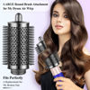 Picture of YTCHYYSK Large Round Volumizing Brush (Metal Gray) Compatible with Dyson Airwrap, Fluff up and Volumize for Styling, Hair Brush Attachment for Salon-Quality Results, 1 Count, Curly Hair, Unisex