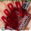 Picture of Beetles Red Glitter Nail Polish 1Pcs 15ml Ruby Radiance Red Color Nail Polish Air-Dry Shimmer Nail Polish for Nail Salon DIY Manicure