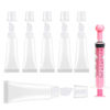 Picture of uadbau 6PCS Empty Lip Gloss Tubes - 8ml Clear Lip Balm Tubes with 5ml Syringes - Refillable Squeeze Tubes for Lip Gloss - Mini Cosmetic Soft Tubes for DIY Lip Gloss and Travel Toiletries