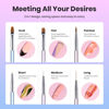 Picture of Beetles 3 Pcs Gel Nail Art Brushes Set Gel Polish Design Pen Painting Tools with Liner Brushes Petal Painting Brush and Oval Brush DIY at Home Manicure for Girls