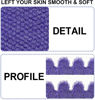 Picture of Evridwear Exfoliating Gloves for Shower, 100% Nylon Thick Soft Medium Heavy Bathing Gloves Dead Skin Remover Body Scrubber Smooth Skin with Hang Loop, Purple