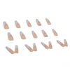 Picture of Hkanlre Rhinestones Press on Nails French Coffin Long Bling Fake Nails Nude Acrylic False Nails Full Cover Nails for Women and Girls 24PCS