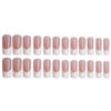 Picture of Hkanlre Square Long Press on Nails French Fake Nails Nude Full Cover Xl False Nails for Women and Girls 24PCS