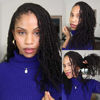 Picture of QVR Afro Kinkys Bulk Human Hair for Dreadlock Extensions Repair Locs, Twist Braiding Afro Kinky Human Hair for Locs 1 Pack 50 Gram