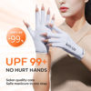 Picture of modelones UV Gloves for Gel Manicures, Premium UPF99+ UV Protection Gloves for UV/LED Gel Nail Lamp, Nail Art Skin Care Fingerless Anti UV Glove Protect Hands from UV Harm (White)