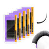 Picture of NAGARAKU 5 Trays Eyelash Extensions 0.10mm C curl 7-15mm Mix Tray Individual Lashes Classic Matte Black Faux Mink 16 Rows Professional Beauty Salon Supplies