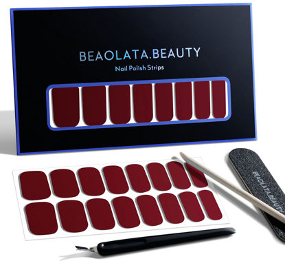 Picture of Beaolata Nail Polish Strips, 32 Nail Wraps, Nail Stickers, Gel Nail Strips, Easy Apply& Remove, Long Lasting, Safe for Nails, Salon Quality (Vinery)