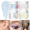 Picture of LANGMANNI Holographic Body Glitter Gel for Body, Face, Hair and Lip.Color Changing Glitter Gel Under Light. Vegan & Cruelty Free-1.35 oz (3# Neon Violet+4# Sapphire Blue)