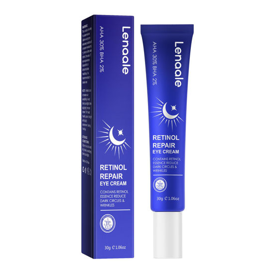 Picture of Retinol Eye Cream, Hydrating Under Eye Care Daily Wrinkle Cream, Infused with AHA30% to Smooth and Hydrate Skin, Eye Cream for Dark Circles Treatments, Reduce Under Eye Bags, Smooth Wrinkles（1.06 Oz）