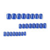 Picture of Square Fake Nails Short Press On Nails Dark Blue False Nails With Artificial Glossy Designs Acrylic Nails Press Ons Full Cover Glue On Nails Short Stick On Nails For Women 24Pcs