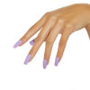 Picture of KISS Gel Fantasy Press On Nails, 'Save', Purple, Long Size, Square Shape, Includes 28 Fake Nails, 2g Pink Gel Nail Glue, 1 Manicure Stick, 1 Mini File