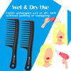 Picture of HYOUJIN Two Set Large Wide Tooth Comb Detangling Wet or Dry Combs for Shower, Hair Styling Brush for Natural, Curly, Long Hair for Women and Men